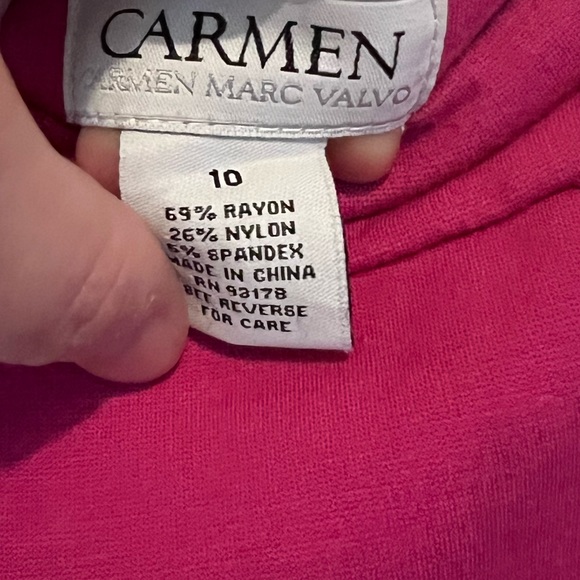 Carmen Marc Valvo Fuchsia Scalloped Skirt - Picture 5 of 6